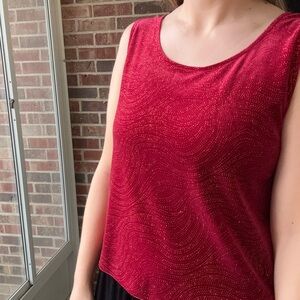 Red sparkly tank top
